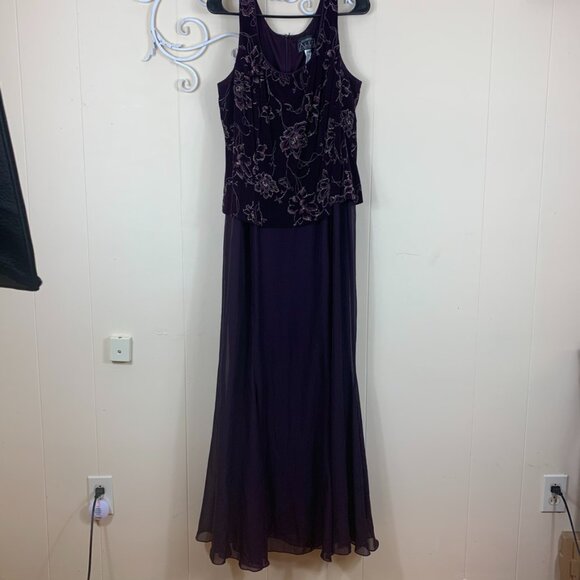 Alex Evenings Dresses & Skirts - Alex Evenings Dark Purple Wedding Prom Gown Evening Dress Size 16W